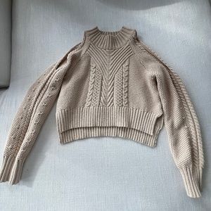 DO+BE heavy knit beige sweater